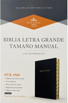 Biblia RVR 1960 Letra Grande Tamaño Manual Piel Negro