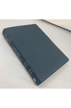 Image of Biblia NBLA de Estudio MacArthur Piel Genuina Azul Pizarra Interior a Dos Colores