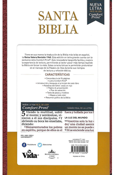 Image of Biblia RVR 1960 Letra Grande con Cierre Símil Piel Tamaño Manual Vino con Índice