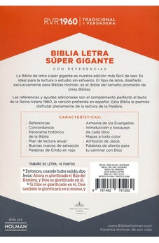 Biblia RVR 1960 Letra Súper Gigante Negro Piel Fabricada