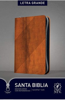 Biblia NTV Ultrafina Referencias Café Símil Piel con Índice y Cierre