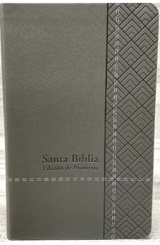 Biblia RVR 1960 Promesas Letra Grande Tamaño Manual Gris Imitación Piel