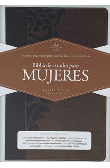 Biblia RVR 1960 de Estudio para Mujeres Café Símil Piel