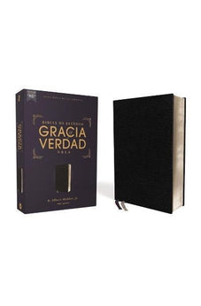 Image of Biblia NBLA de Estudio Gracia y Verdad Piel Fabricada Negro Interior a Dos Colores