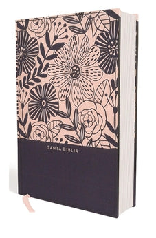 Image of Biblia RVR 1960 Compacta Tapa Dura Azul Floral