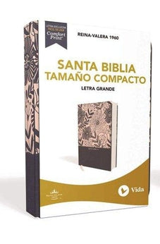 Biblia RVR 1960 Compacta Tapa Dura Azul Floral