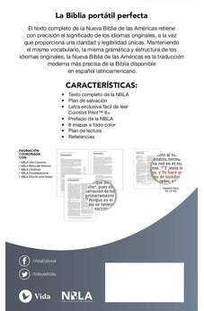 Image of Biblia NBLA Ultrafina Tamaño Compacto Piel Azul Grisáceo con Cierre Palabras de Jesús en Rojo