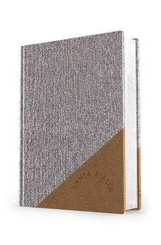 Image of Biblia RVR 1960 Letra Grande Tamaño Manual Piel Gris y Marrón