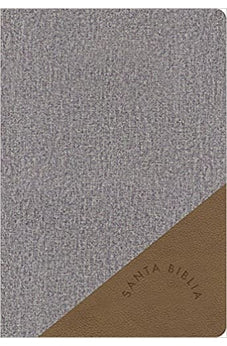 Biblia RVR 1960 Letra Grande Tamaño Manual Piel Gris y Marrón
