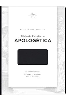 Biblia RVR 1960 de Estudio de Apologetica Negro Símil Piel