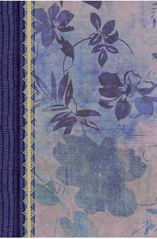 Image of Biblia RVR 1960 de Estudio para Mujer Azul Floreado Tela Impresa con Índice