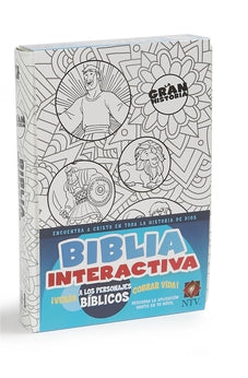 Biblia NTV la Gran Historia Interactiva Blanco con Tela para Colorear