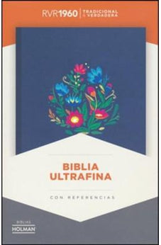 Biblia RVR 1960 Ultrafina Azul Bordado sobre Tela
