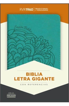 Image of Biblia RVR 1960 Letra Gigante Símil Piel Aqua
