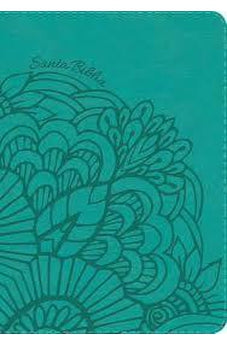 Image of Biblia RVR 1960 Letra Grande Tamaño Manual Aqua Símil Piel con Índice