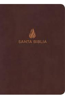 Biblia RVR 1960 Letra Grande Tamaño Manual Marron Piel Fabricada con Índice