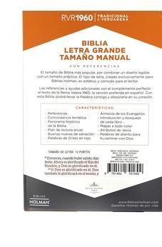 Biblia RVR 1960 Letra Grande Tamaño Manual Bordado Sobre Tela