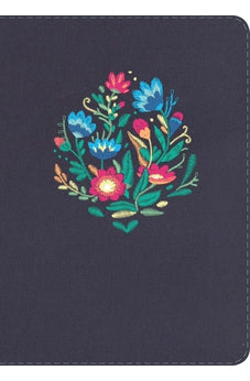 Biblia RVR 1960 Letra Grande Tamaño Manual Bordado Sobre Tela con Índice