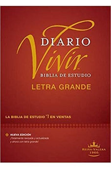Biblia RVR 1960 de Estudio Diario Vivir Letra Grande Vino Tinto Tapa Dura Índice