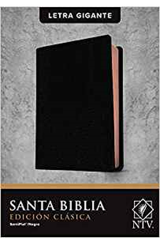 Biblia NTV Clásica Letra Gigante Palabras de Jesús en Rojo Símil Piel Negro