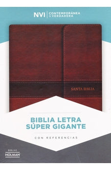 Biblia NVI Letra Súper Gigante Marron con Solapa y Iman