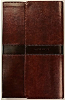 Image of Biblia RVR 1960 Ultrafina Marrón Símil Piel y Solapa con Imán e Índice