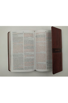 Image of Biblia RVR 1960 Ultrafina Marrón Símil Piel y Solapa con Imán e Índice