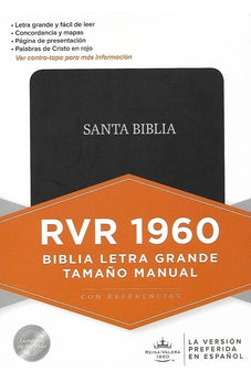 Biblia RVR 1960 Letra Grande Tamaño Manual Negro