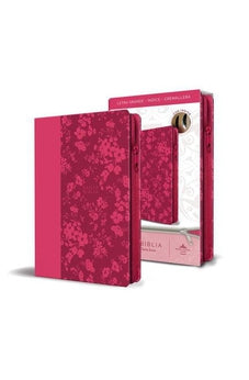 Image of Biblia RVR 1960 Letra Grande Tamaño Manual Símil Piel Fucsia con Cierre e Índice