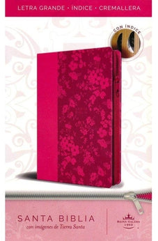 Image of Biblia RVR 1960 Letra Grande Tamaño Manual Símil Piel Fucsia con Cierre e Índice