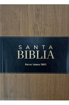 Image of Biblia RVR 1960 Letra Súper Gigante Madera con Cierre con Índice