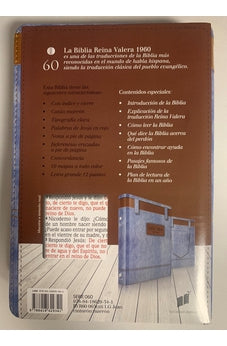 Image of Biblia RVR 1960 Letra Grande Tamaño Manual Jean Cinturón de Cuero Marrón y Detrás con Cierre con Índice