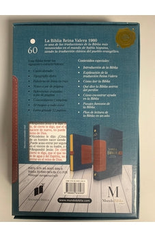 Image of Biblia RVR 1960 Letra Grande Tamaño Manual Piel Tapa Dura Vintage Turquesa Café con Broche