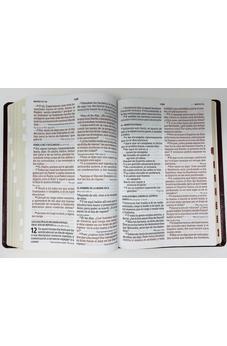 Biblia RVR 1960 Letra Súper Gigante Símil Piel Borgoña con Índice