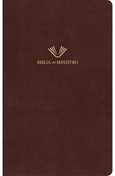 Image of Biblia RVR 1960 del Ministro Caoba Fino Piel Fabricada