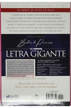 Image of Biblia RVR 1960 de Promesas Letra Gigante Rosada Flores Símil Piel con Cierre