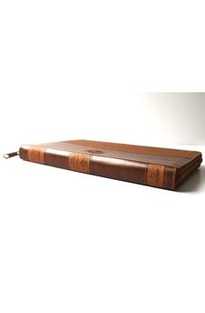 Image of Biblia RVR 1960 Letra Grande Símil Piel Marrón con Cierre