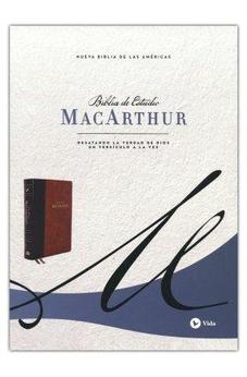Image of Biblia NBLA de Estudio MacArthur Piel Café Interior a Dos Colores