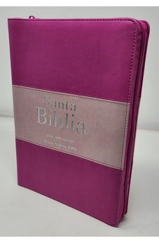 Image of Biblia RVR 1960 Letra Súper Gigante Fucsia Rosa con Cierre e Índice