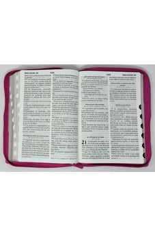 Biblia RVR 1960 Letra Súper Gigante Fucsia Rosa con Cierre e Índice