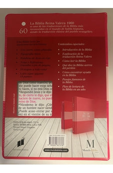 Image of Biblia RVR 1960 Letra Súper Gigante Piel Rosa Duotono con Cierre