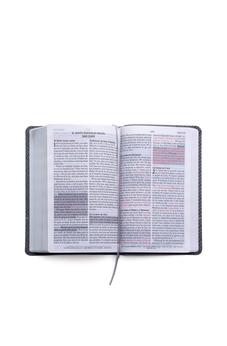 Image of Biblia RVR 1960 Letra Grande Tamaño Manual Gris Símil Piel