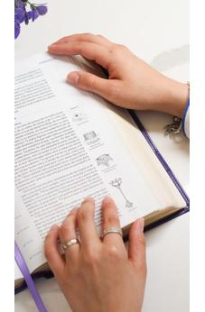 Biblia NBLA para el Estudio Inductivo Piel  Interior a dos Colores Morado Comfort Print