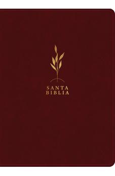 Biblia RVR 1960 de Estudio del Diario Vivir Letra Grande Símil Piel Vino Tinto Letra Roja