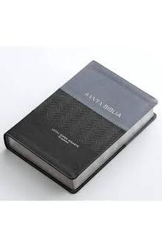 Image of Biblia RVR 1960 Letra Súper Gigante 065cz Héroes SÍmil Piel Negro Azul con Cierre Manual