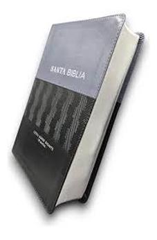 Image of Biblia RVR 1960 Letra Súper Gigante 065cz Héroes SÍmil Piel Negro Azul con Cierre Manual