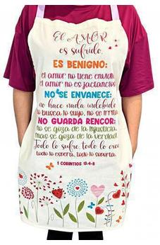Image of Delantal Mandil de Algodón: El Amor