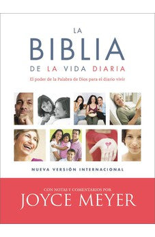 Biblia NVI de Estudio Vida Diaria Joyce Meyer Símil Piel Negro