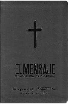 Biblia El Mensaje Gris Tela Piel Imitación