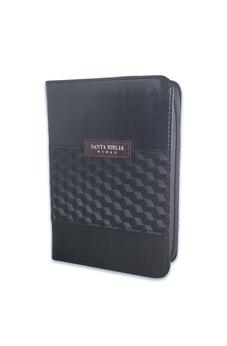 Biblia RVR 1960 Bolsillo Duotono Negro Símil Piel con Índice y Cierre